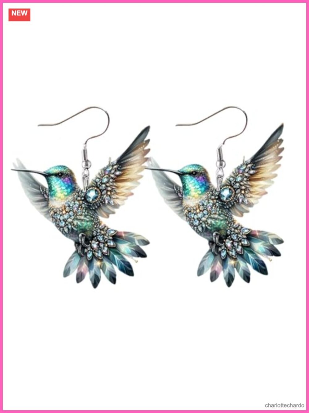 Acrylic Hummingbird Drop Dangle Earrings Jewelry for Women